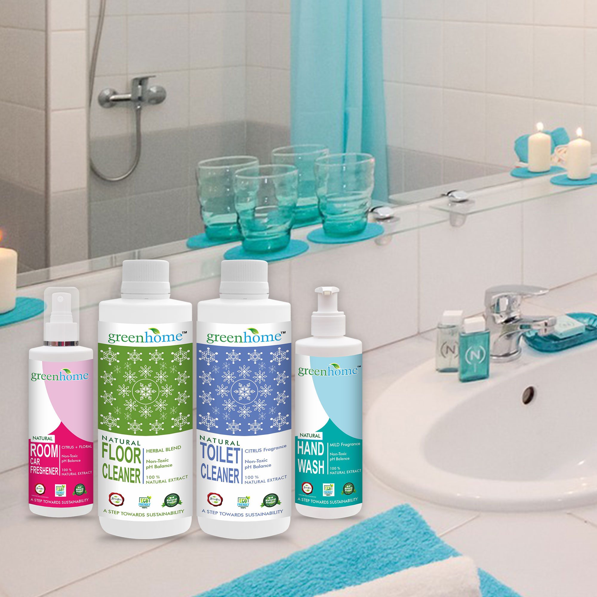 Bathroom and Toilet Natural Cleaning Kit Non-Toxic Eco-Friendly