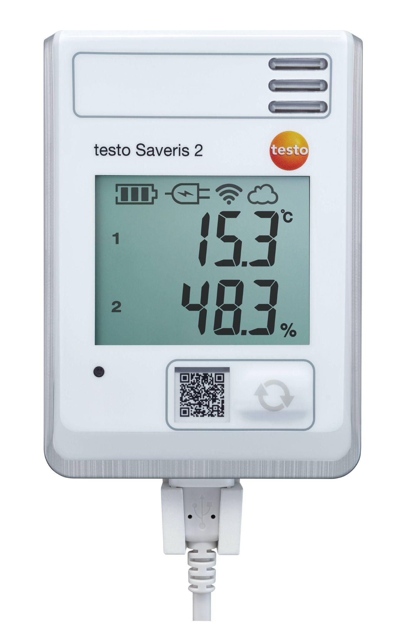 testo Saveris 2-H1 – WiFi data logger with display and integrated temperature and humidity probe (testo Saveris 2-H1)
