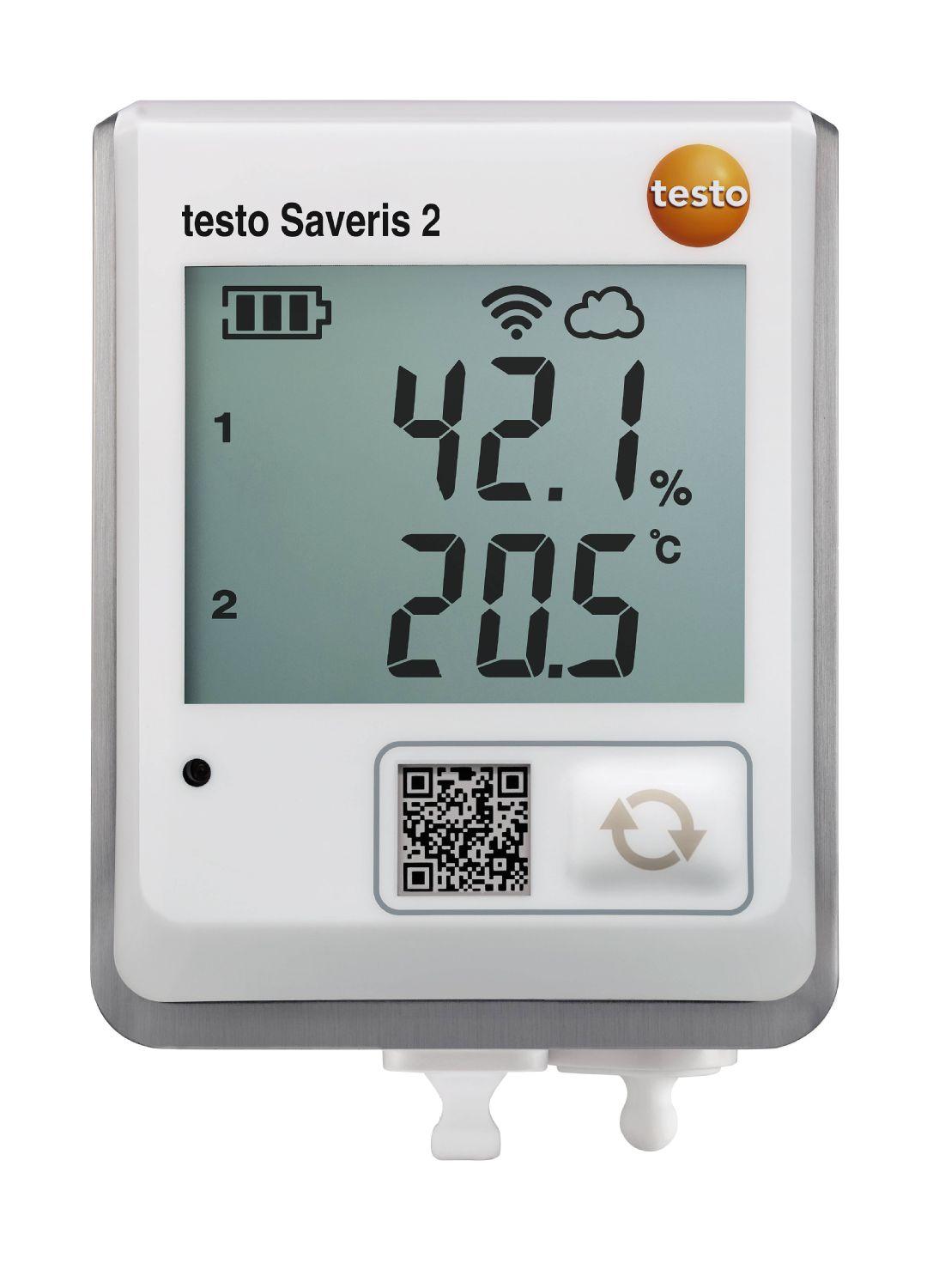 Testo Saveris 2-H2 – WiFi data logger with display and connectable temperature and humidity probe (testo Saveris 2-H2)