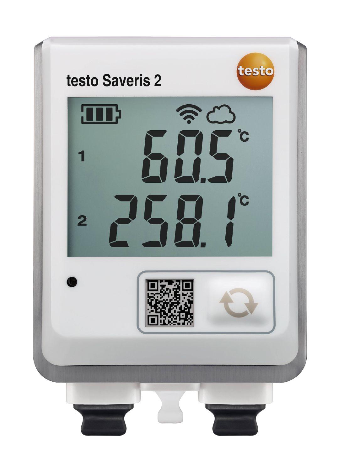 testo Saveris 2-T3 – WiFi data logger with display and 2 connections for TC temperature probes(testo Saveris 2-T3)
