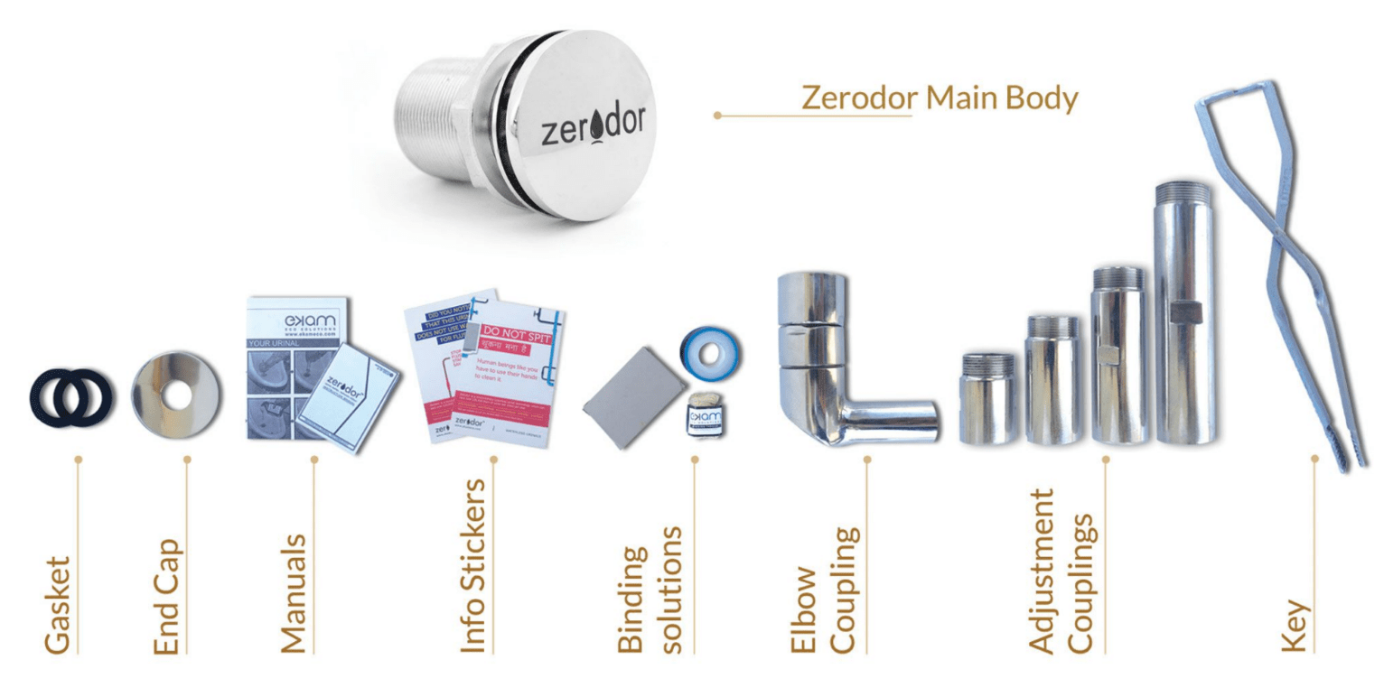 Zerodor Waterless Urinal Kit (for Male Urinals)